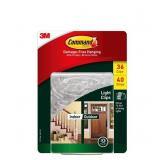 NEW Command Outdoor Light Clips with Water-Resistant Strips, 36 Hooks per Pack