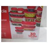 NEW Rubbermaid EasyStore Containers with Lids, 30-Piece Set