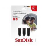 NEW SanDisk 64GB Ultra USB 3.0 Flash Drive 3 Pack