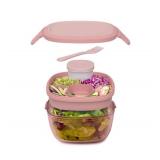 NEW Bentgo All-in-One Tinted Glass Salad Container - Blush Pink
