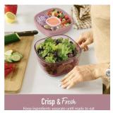NEW Bentgo All-in-One Tinted Glass Salad Container - Blush Pink