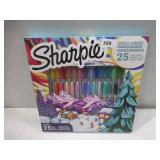 NEW Sharpie Permanent Markers, Fine Point Markers Variety Pack, Assorted Colors, 25 Count