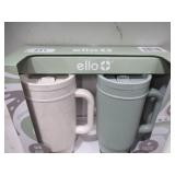 NEW Ello Port 40-oz. Stainless Steel Tumbler with Handle, 2-Pack, Dahlia Glow and Sage