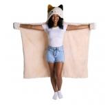 NEW Kids’ Plush Hooded Throw with Faux Fur Lining, 40" x 50" - Squishmallows