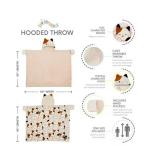 NEW Kids’ Plush Hooded Throw with Faux Fur Lining, 40" x 50" - Squishmallows