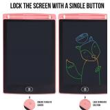 Dartwood LCD Writing Tablet - 8.5 Inch Colorful Electronic Doodle Board and Drawing Pad for Kids (Pink)
