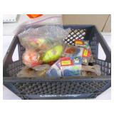 Milk Crate with Bait and Supplies