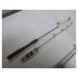 Ice Fishing Poles and 3 Reels