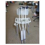Shower Chair and Crutches