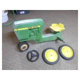 Vintage John Deere Metal Pedal Ride-On Tractor