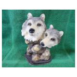 3 Wolf Figurines