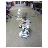 Wolf Glass Top Side Table
