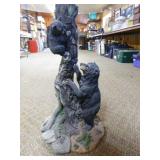 Bear Glass Top Side Table