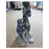 Bear Glass Top Side Table