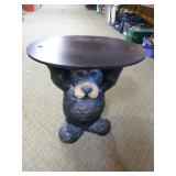 Bear Wood Top Side Table