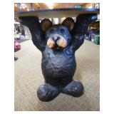 Bear Wood Top Side Table