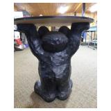 Bear Wood Top Side Table