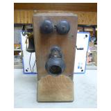 Antique Wall-Mounted Hand-Crank Telephone