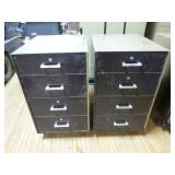 2 4-Drawer File Cabinets