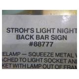 Stroh Light and Beefeater Bar Signs