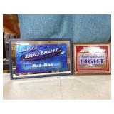 2 Bud Light Mirror Signs