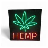 Light up Neon Hemp Sign 24x24