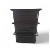 3 Husky Stackable Storage Bins 31.5x17x14.5