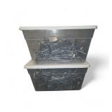 2 Bins of Slatwall hanger Rods