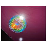 3-Tier Display Stand / Pedestal – 42” x 44” Red w/ Metal Trim