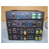 (3) Vaddio RoboSHOT 12E HDBT IP Camera Systems, Vaddio Interface / Extension Systems and (2) Remotes