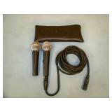 (2) Shure SM58 Professional XLR Dynamic Vocal Microphones / Mics for Live Performance, Studio Recording, Podcasting & Broadcasting with XLR Cable and Soft-Sided Shure Case