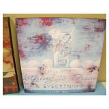 'Share' and 'Dream' Artwork on Canvas