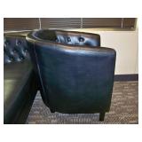 Matching Black Loveseat and Sitting Chair