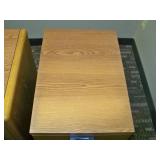 Lockable Enclosed Wood Office Bookshelf / Storage Shelf / Hutch (KEYS included) and 2-Drawer Wood File Cabinet on Wheels