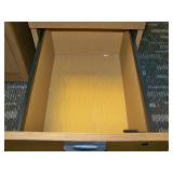 Lockable Enclosed Wood Office Bookshelf / Storage Shelf / Hutch (KEYS included) and 2-Drawer Wood File Cabinet on Wheels