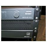 Slide-out AV Rack with Crestron DM 4K Presentation Unit, Professional Amplifier / Amp and Surge-X Surge Eliminator / Power Conditioner