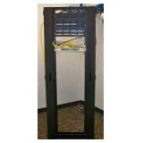 Middle Atlantic RLA19-1245B RLA Series Open-Frame 2-Post Rack, 45RU RMS AV Rack with Leviton Cat5e & Cat6 Patch Panels