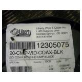 Cat5e, Spools of Coax Cables, Cable Sheathing and a Cable Spooler