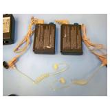 (2) Clear-Com TR-50 Talent Receivers, Clear-Com PTX-3 IFB Transmitter, (2) PRC-2 IFB Receivers