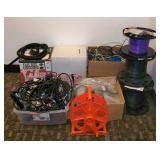 Cat5e, Spools of Coax Cables, Cable Sheathing and a Cable Spooler