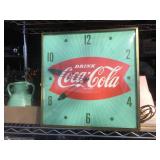 Vintage "Drink Coca Cola" Fishtail - Palm Clock - Neat!