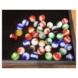 (41) AKRO AGATE - Corkscrew Marbles .61 to .68