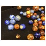 (47) Vintage BENNINGTON - Handmade Clay Marbles .44 to .97