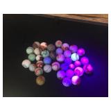 (36) Vintage AKRO AGATE Marbles - Oxblood - Patch - Banded - Swirl - Wisp