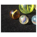 Vintage German - Handmade "Swirl" Marbles 1.14 - .91 - .63 - .59 - .55