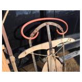 2 Classic Wooden Snow Sleds Including AUTO-WHEEL COASTER CO #42