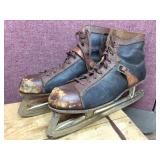 Antique Pairs - Leather Ski Boots + Union Hardware Skates