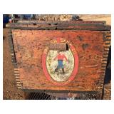 Wow! Antique FARMER SEED Co - Salesman Sample Travel Wooden Crate!