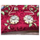 Vintage Pair TOLEWARE? Italian Metal Candle Holders