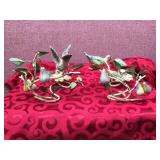 Vintage Pair TOLEWARE? Italian Metal Candle Holders